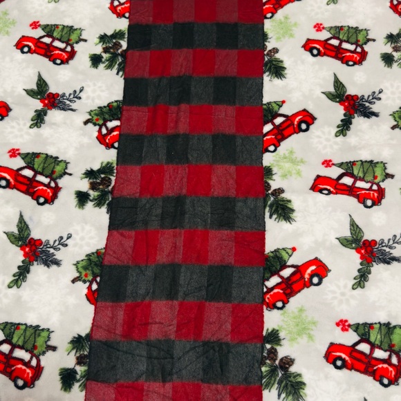 Dior Red and Black Plaid Scarf